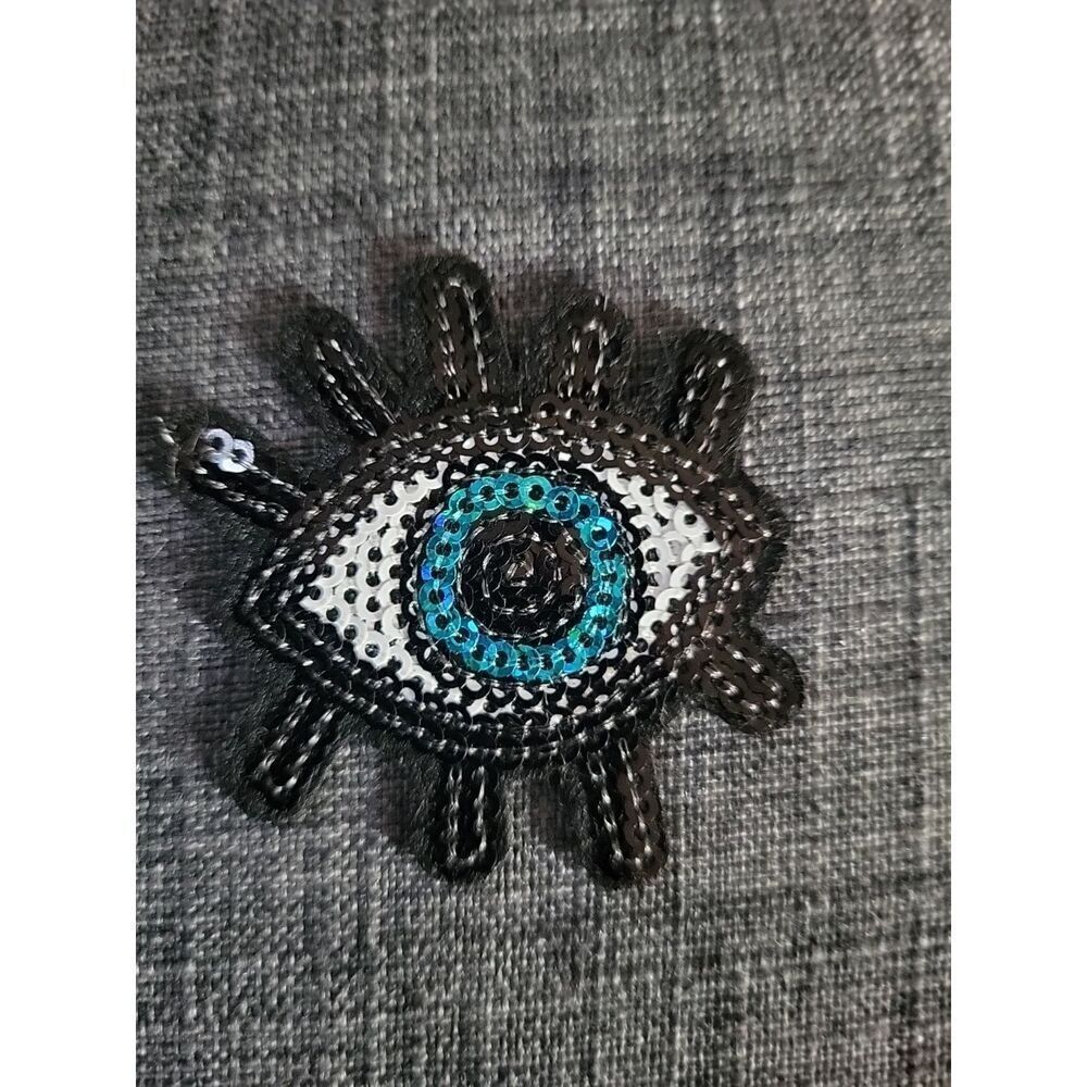 Sequin Eyeball Applique 2"x 2" Iron On